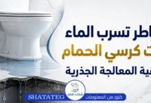 تسرب الماء تحت كرسي الحمام